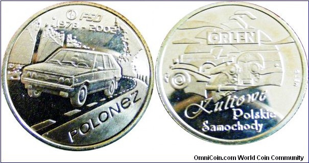 Token- Polonez , Kultowe Polskie Samochody , Nr 122 435 , Mennica Polska 