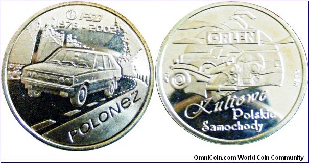 Token- Polonez , Kultowe Polskie Samochody , Nr 122 435 , Mennica Polska 