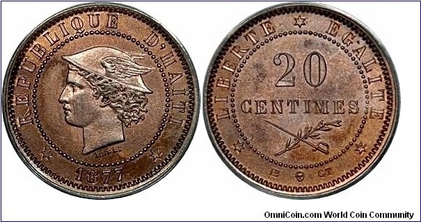 20 centimes, pattern