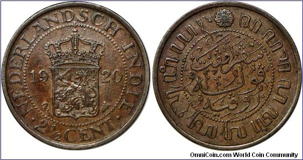 Netherland East Indies AE 2½ ¢ 