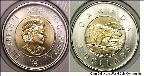 Canada 2010 2 dollar  