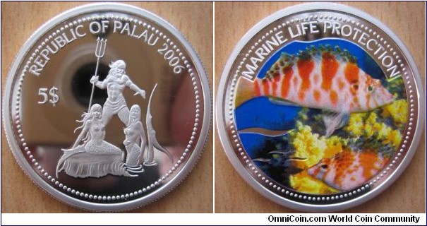 5 Dollars - Hawkefish - 25 g Ag .900 Proof - mintage 3,000