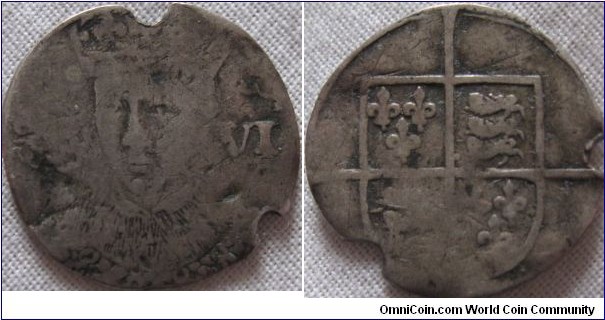 1551 type 6b london sixpence of edward VI