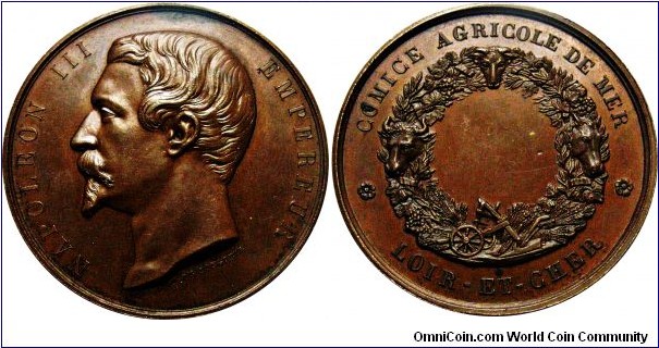 medal,Napoleon III, 42 mm, fecit. H.De Longueil