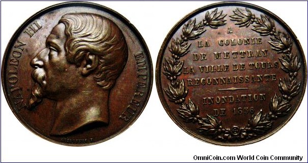 Medal, Napoleon III ,36 mm, fecit Deseoeufs