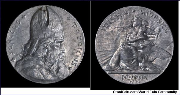 Thomas Elder's Saint Patrick's day medal. Aluminum