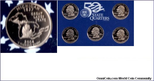 Michigan - 25 cent - 50 States Proof Set