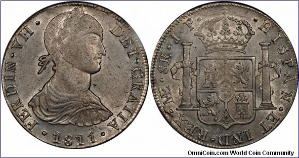 Imaginary bust of Ferdinand VII, 8 Reales