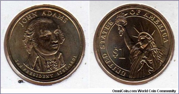 1 Dollar__km# NL__2nd U.S. President - John Adams