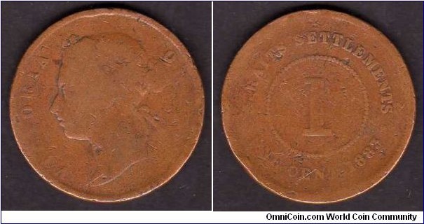 *STRAITS SETTLEMENTS* __________________ 

1 Cent__km# 9