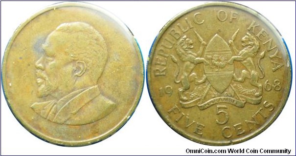 Kenya  5cents  1968