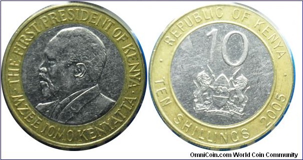 Kenya  10shillings  2005