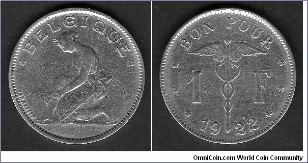 1 Franc__km89 __(1922-1934) __Belgique