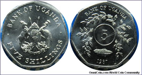 Uganda 5shillings 1987