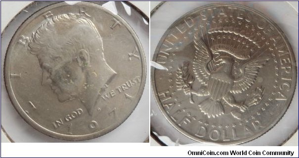USA 1971 HALF DOLLAR CAT 196-5 43