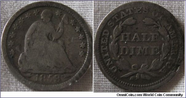 1853 Nice grade, some colour, but the date is a very weak strike so i had to angle the camera to get a good shot of it