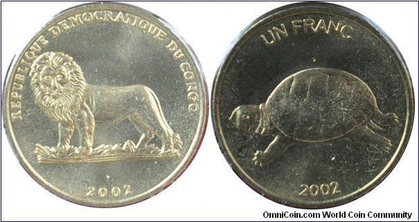 Congo 1franc 2002