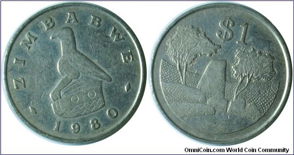 Zimbabwe 1dollar 1980