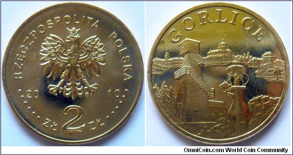 2 zlote.
2010, City of Gorlice.
Metal; Nordic Gold.
Weight; 8,15g.
Diameter; 27mm.
Mintage; 1.000.000 units.