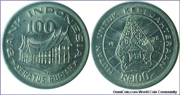 Indonesia 100rupiah 1978