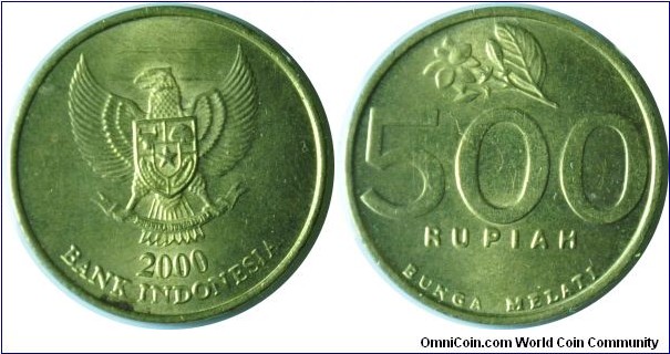 Indonesia 500rupiah 2000