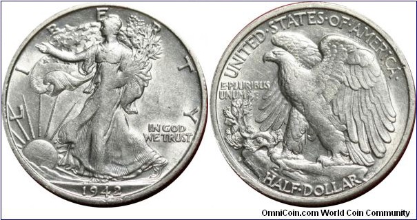 ½ dollar, 1942-S