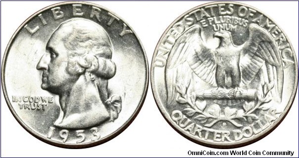 ¼ dollar, 1953-S