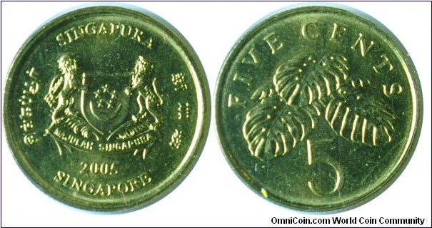 Singapore 5cents 2005