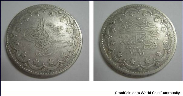 Ottoman Empire - Silver 20 Kurush