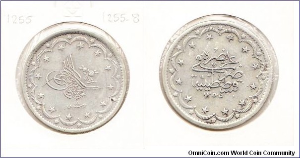 Ottoman Empire- Silver 20 kurush