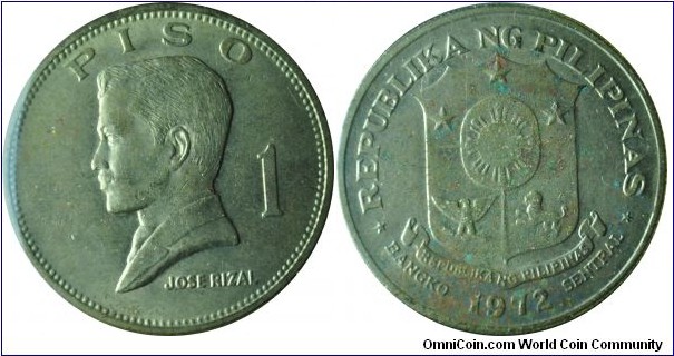 Philippines 1piso -Jose Rizal- 1972