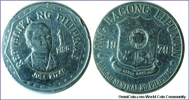 Philippines 1piso -Jose Rizal- 1979