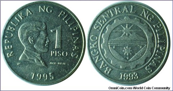 Philippines 1piso -Jose Rizal- 1995