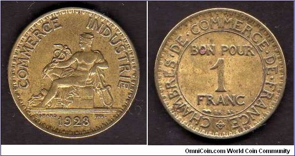 1 Franc__km# 876__(1920-1928)