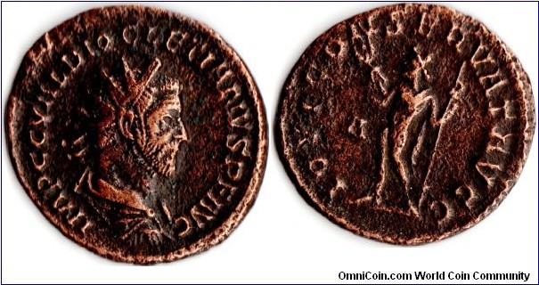 Ae Antoninianus of Diocletian (284 -305 AD). `Iovi Conservat Aug' reverse.