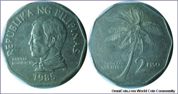 Philippines 2 piso Andres Bonifacio 1985