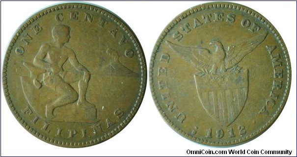 Philippines 1centavo =USA= 1912