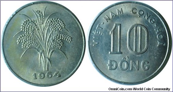 Vietnam 10dong 1964
