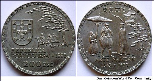 200 escudos.
1993, Arte Namban (Namban art)