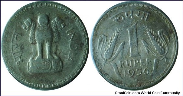 India 1rupee 1976