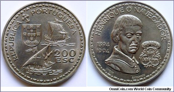 200 escudos.
1994, Henry the Navigator