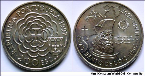 200 escudos.
1997, Bento de Gois (1562-1607) Portuguese Jesuit Brother, Missionary and explorer.