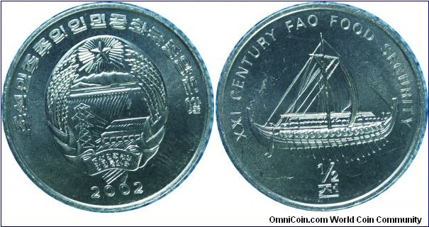 N.Korea 0.5chon FAO.vikingship -km192- 2002