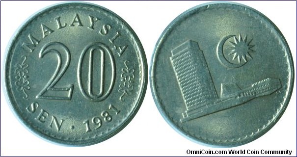 Malaysia 20sen -km4- 1981