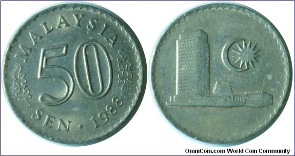 Malaysia 50sen -km5.3- 1988