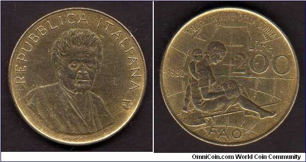 200 Lire__km# 107__FAO Year of Women