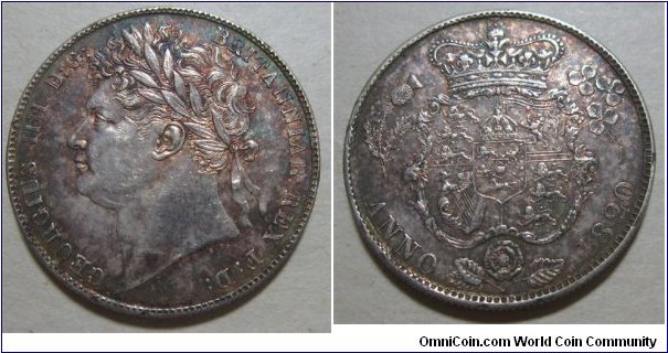 British halfcrown, toned.  aEF