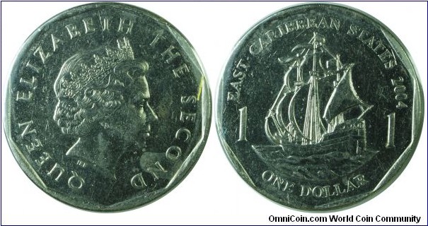 E.Caribbean(British) 1dollar-km39-2004
