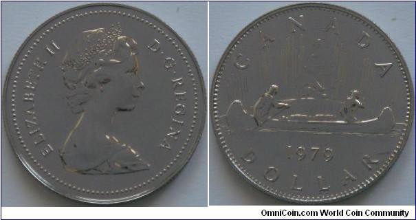 Canada, 1 dollar, 1979 (1978-1986) Regulation Coin Voyageur, Nickel