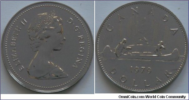 Canada, 1 dollar, 1979 (1978-1986) Regulation Coin Voyageur, Nickel